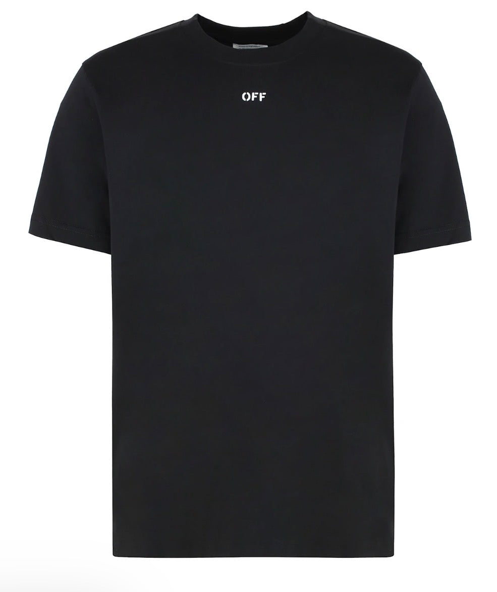 Off-White Cotton Crew-neck T-shirt-44MAA027G5J009100