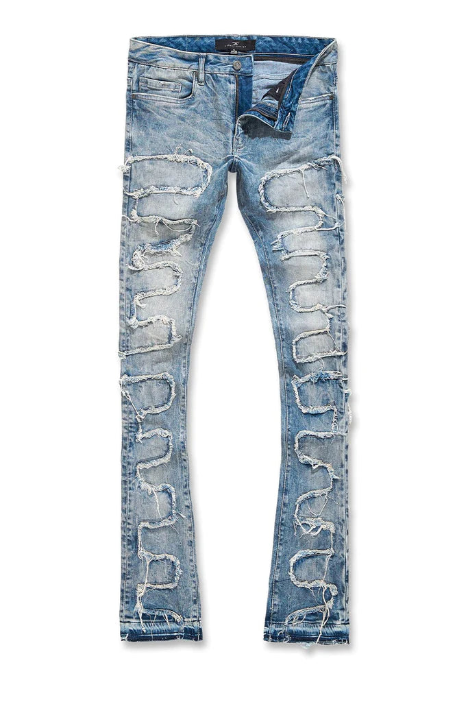 MARTIN STACKED - PYTHON DENIM-JTF1130