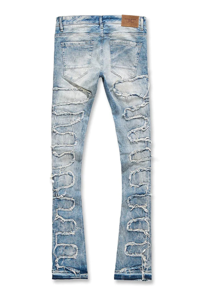 MARTIN STACKED - PYTHON DENIM-JTF1130