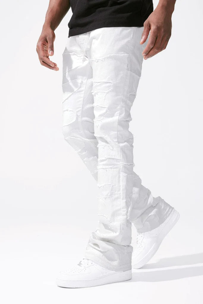 MARTIN STACKED - PYTHON DENIM-JTF1130