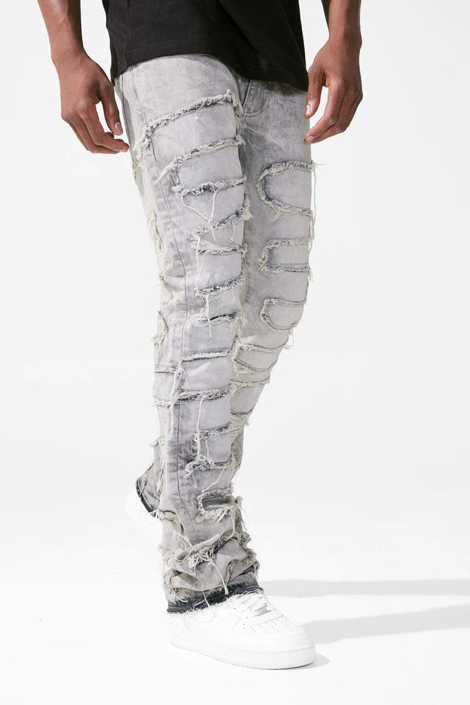 MARTIN STACKED - PYTHON DENIM-JTF1130
