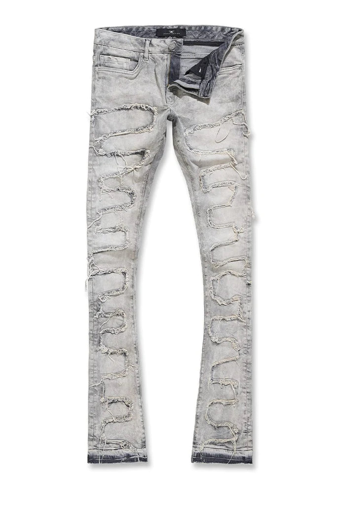 MARTIN STACKED - PYTHON DENIM-JTF1130