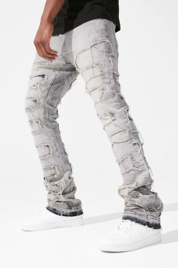 MARTIN STACKED - PYTHON DENIM-JTF1130