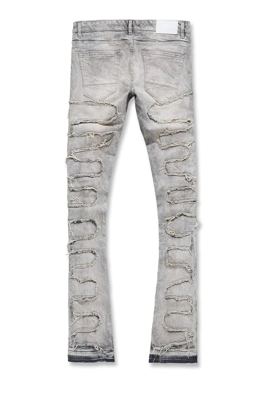 MARTIN STACKED - PYTHON DENIM-JTF1130