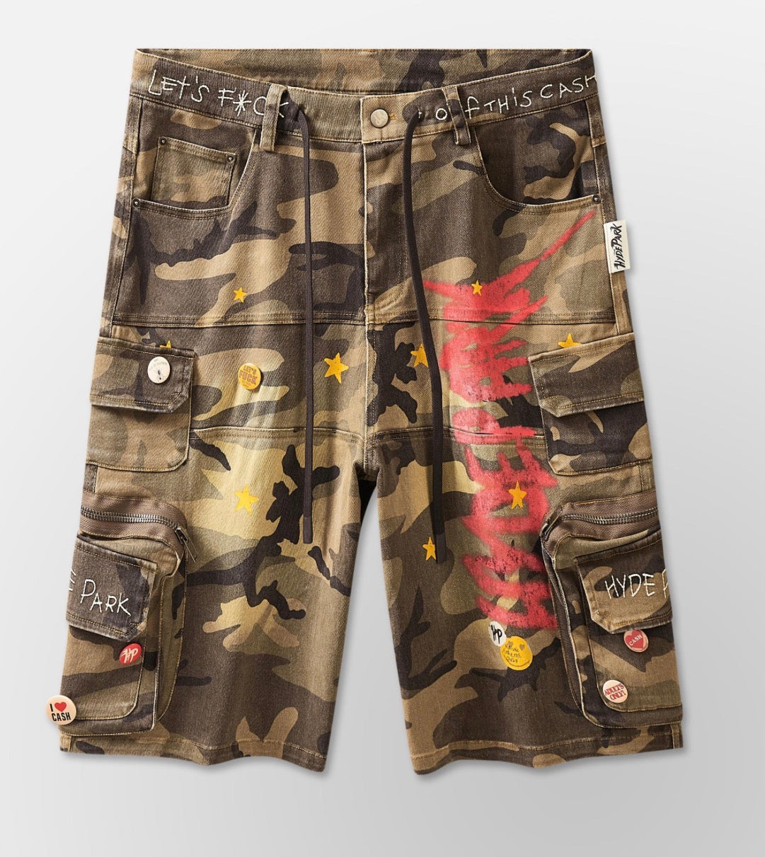 HYDEPARK-XXXTRA CARGO SHORT - GREEN CAMO