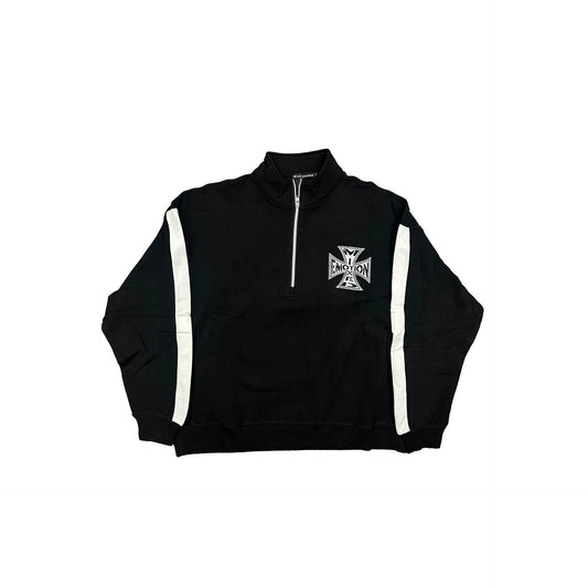 Black Mixed emotion“Quarter” zip Jacket