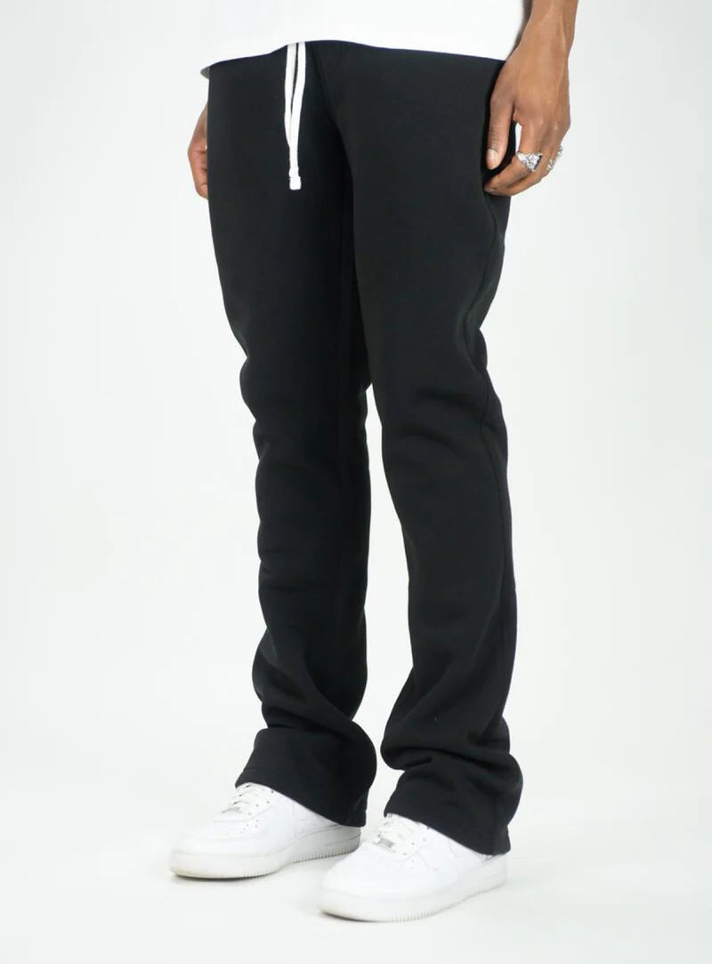 Rebel Minds Sweatpants - Fleece Stacked - Black - 100-475