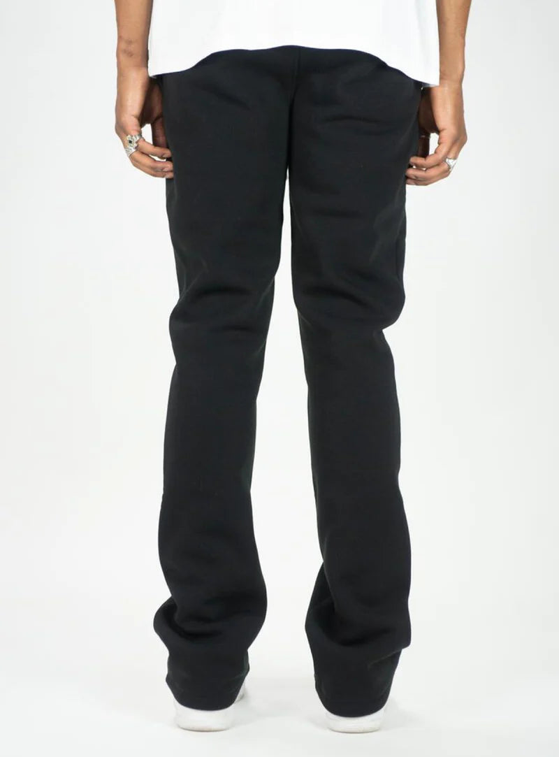 Rebel Minds Sweatpants - Fleece Stacked - Black - 100-475