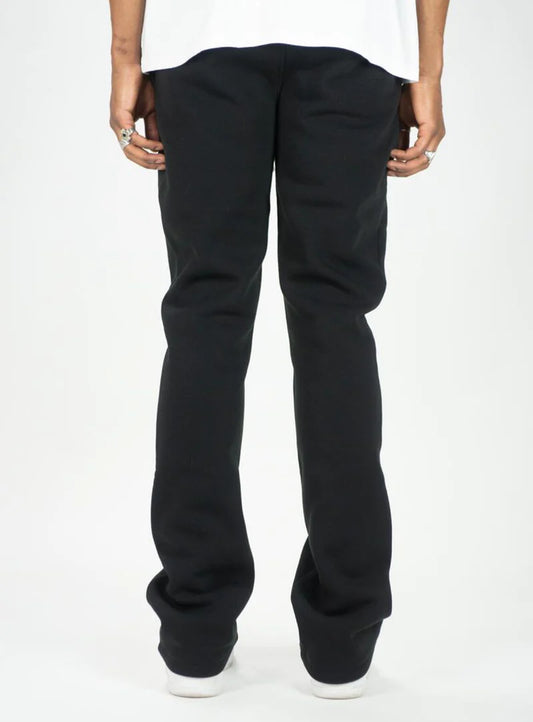 Rebel Minds Sweatpants - Fleece Stacked - Black - 100-475