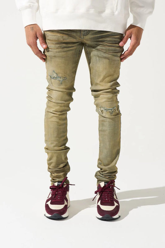 SERENEDE MOCHA JEANS EARTH TONE DIRTY WASH