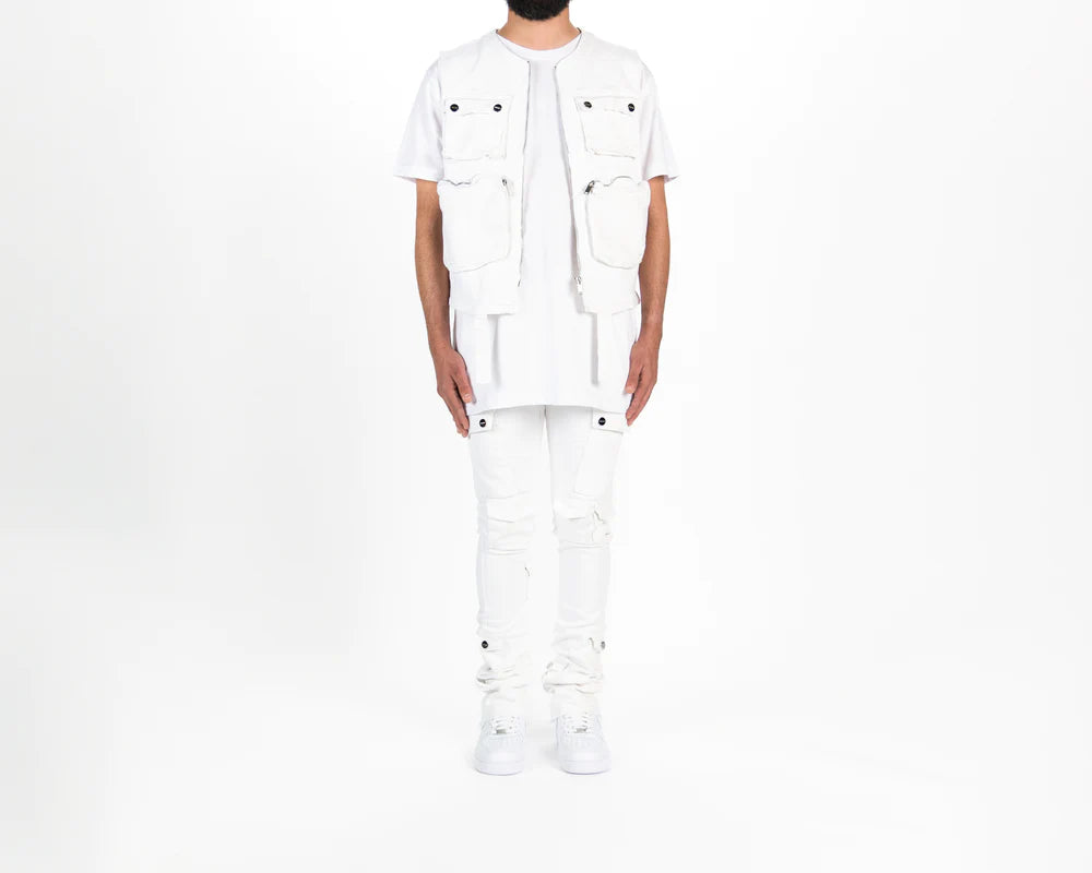 PHEELINGS  "MY PLEASURE" CARGO FLARE STACK DENIM