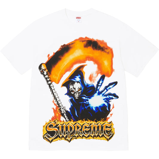 Supreme white grim reaper tee