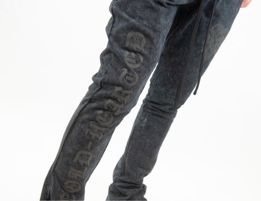 Rebel Minds -COLD HEARTED STACKED FLEECE PANTS 132-424