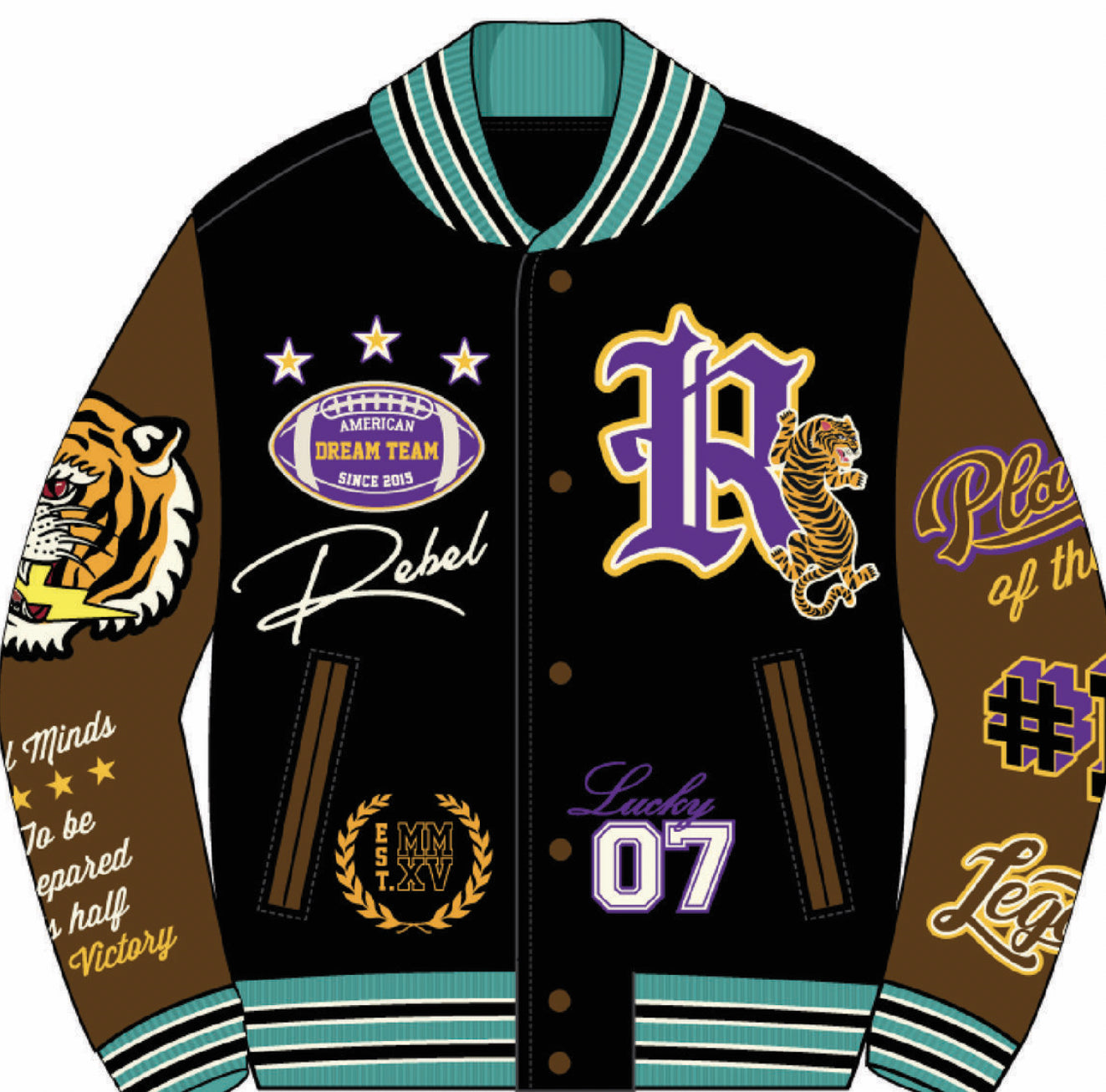 REBEL MINDS-STATE OF MIND VARSITY JACKE—132-547