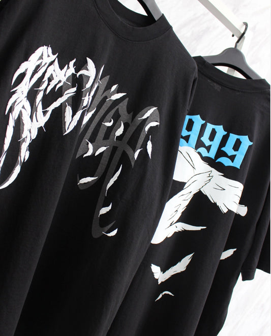 Revenge X Juice Wrld 999 Dove Tee Black | PLUS