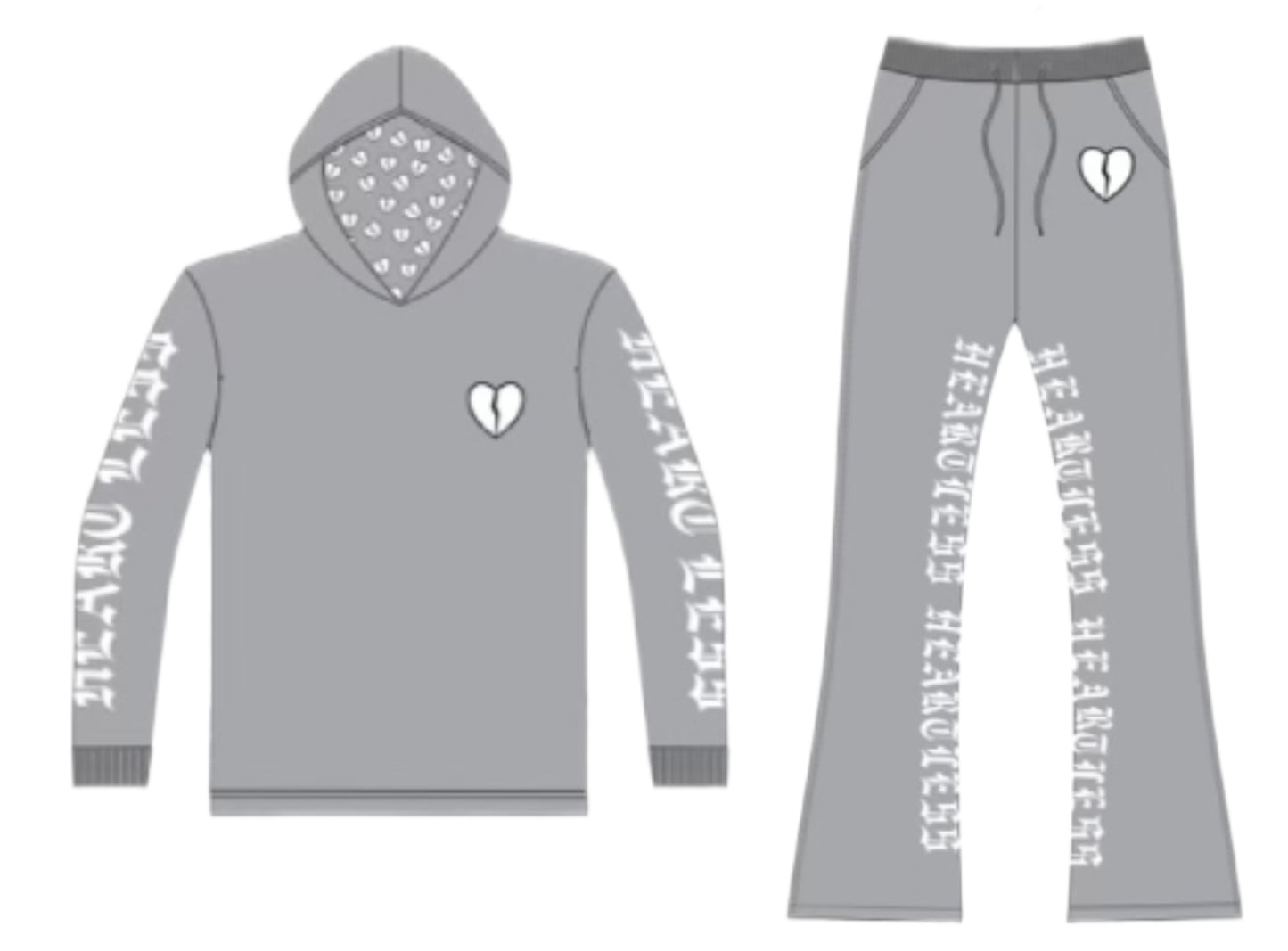 Focus - Heartless -sweatpants - Stacked Fleece - 80559