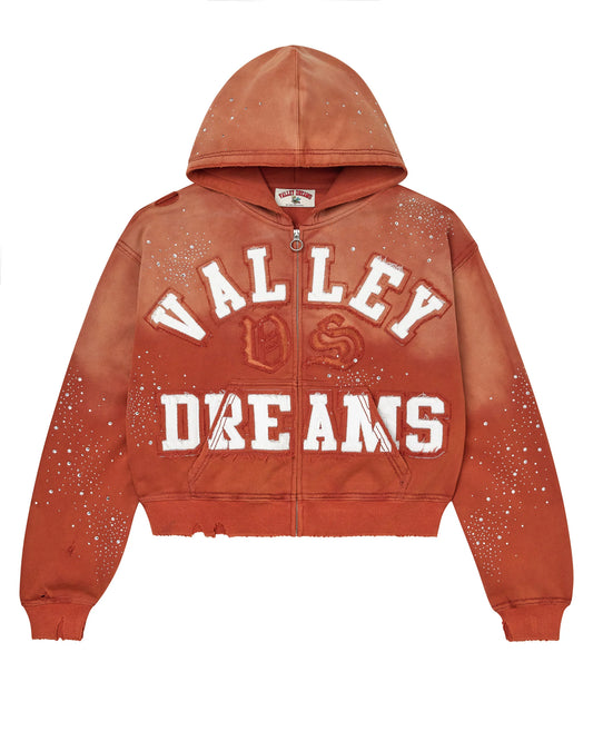 Valley Dreams CLASSICO ZIP UP HOODIE [ORANGE]