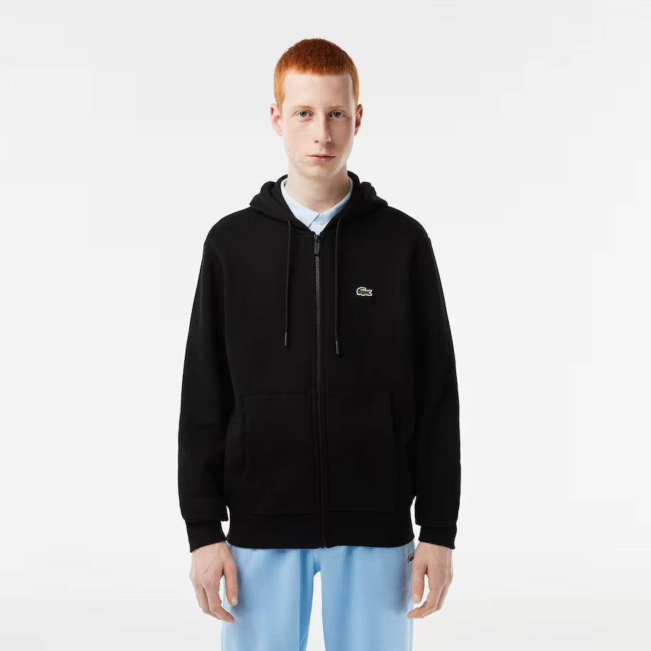 LACOSTE-Men's Kangaroo Pocket Zip-Up Fleece Hoodie-SH9626 51 031