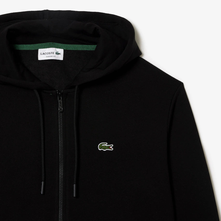 LACOSTE-Men's Kangaroo Pocket Zip-Up Fleece Hoodie-SH9626 51 031