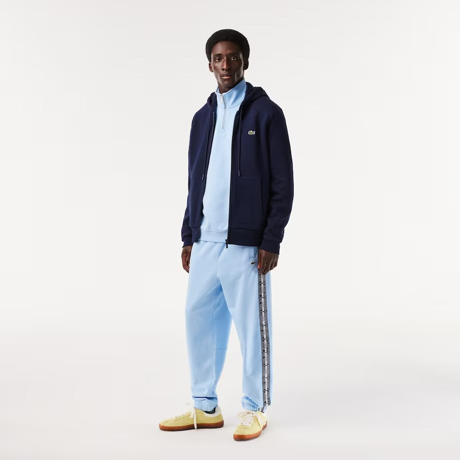 LACOSTE-Men's Kangaroo Pocket Zip-Up Fleece Hoodi—SH9626 51 166