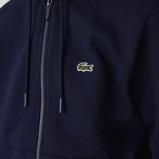 LACOSTE-Men's Kangaroo Pocket Zip-Up Fleece Hoodi—SH9626 51 166
