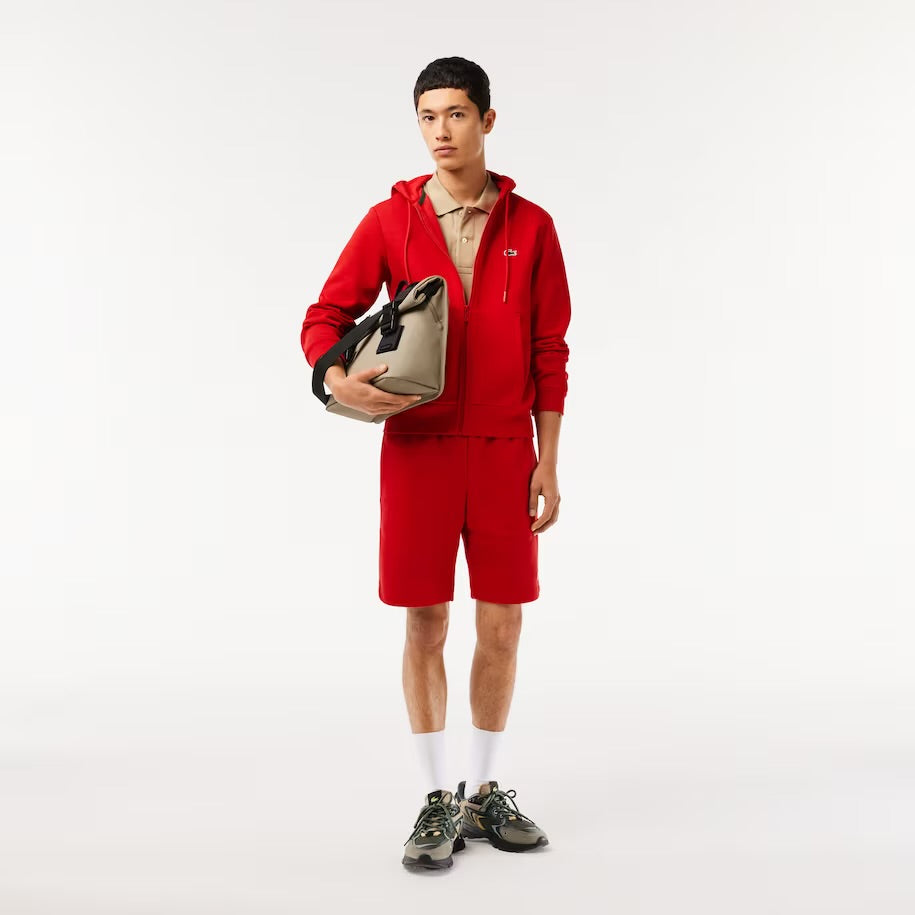 LACOSTE-Men's Kangaroo Pocket Zip-Up Fleece Hoodi—SH9626 51 240