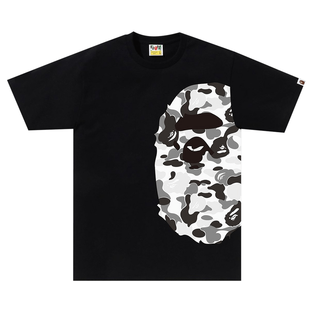 BAPE ABC Camo Side Big Ape Head Tee 'Black/Grey'