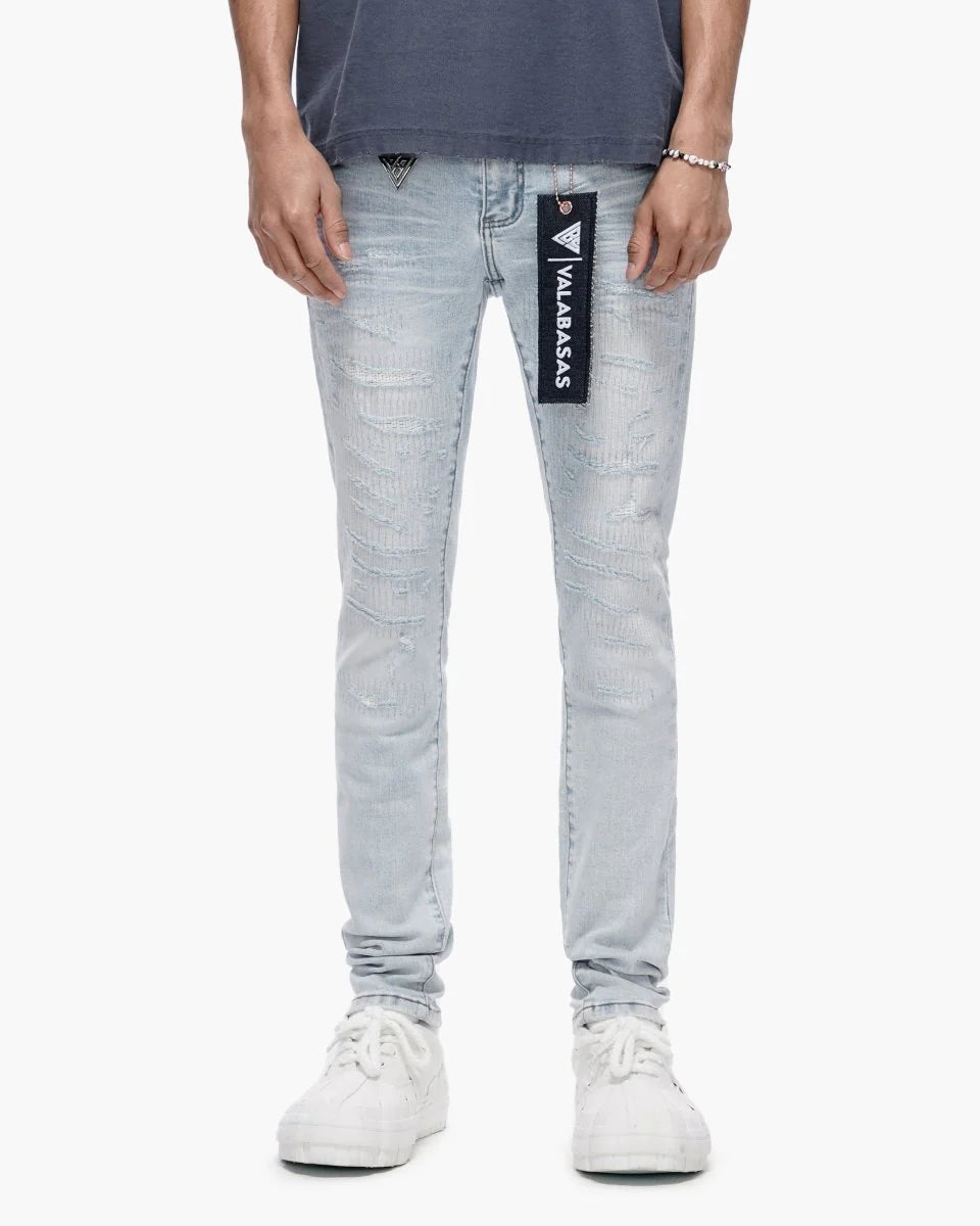 Valabasas REPAIR SKINNY DENIM LIGHT BLUE WASH-VLBS-VJ2-1047