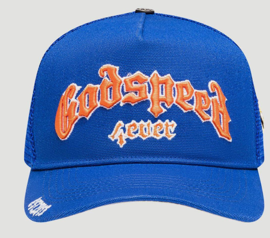 GODSPEED GS FOREVER TRUCKER HAT - BLUE-ORANGE - O/S