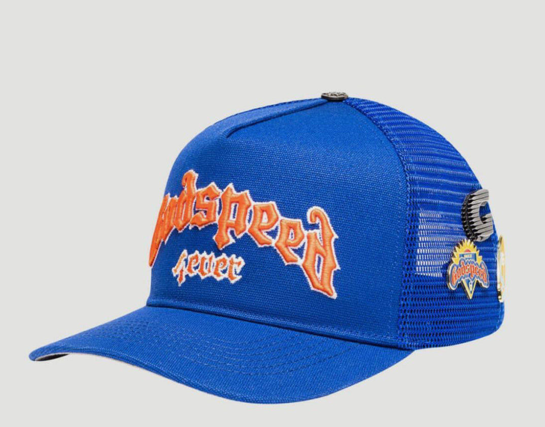 GODSPEED GS FOREVER TRUCKER HAT - BLUE-ORANGE - O/S