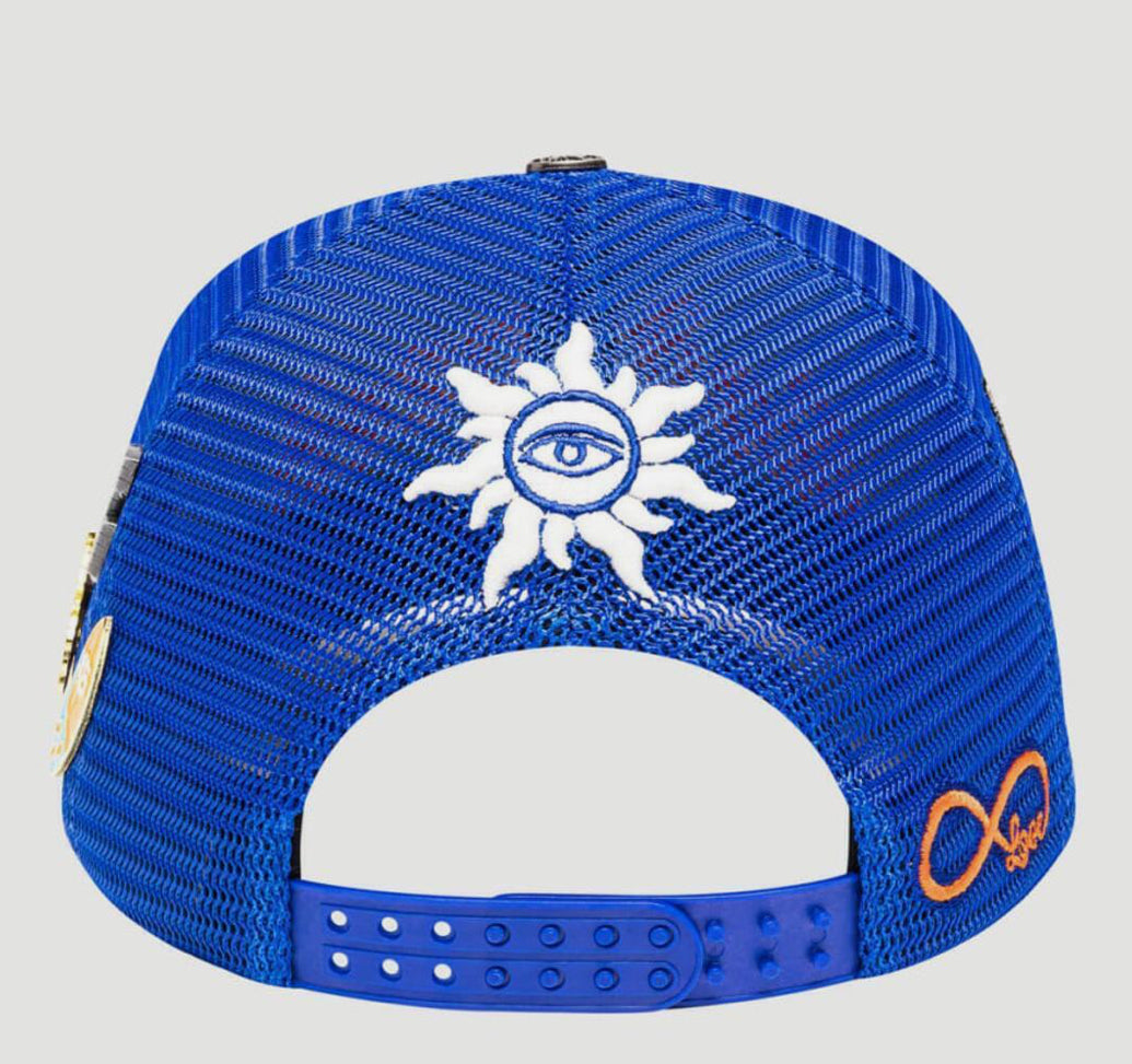 GODSPEED GS FOREVER TRUCKER HAT - BLUE-ORANGE - O/S