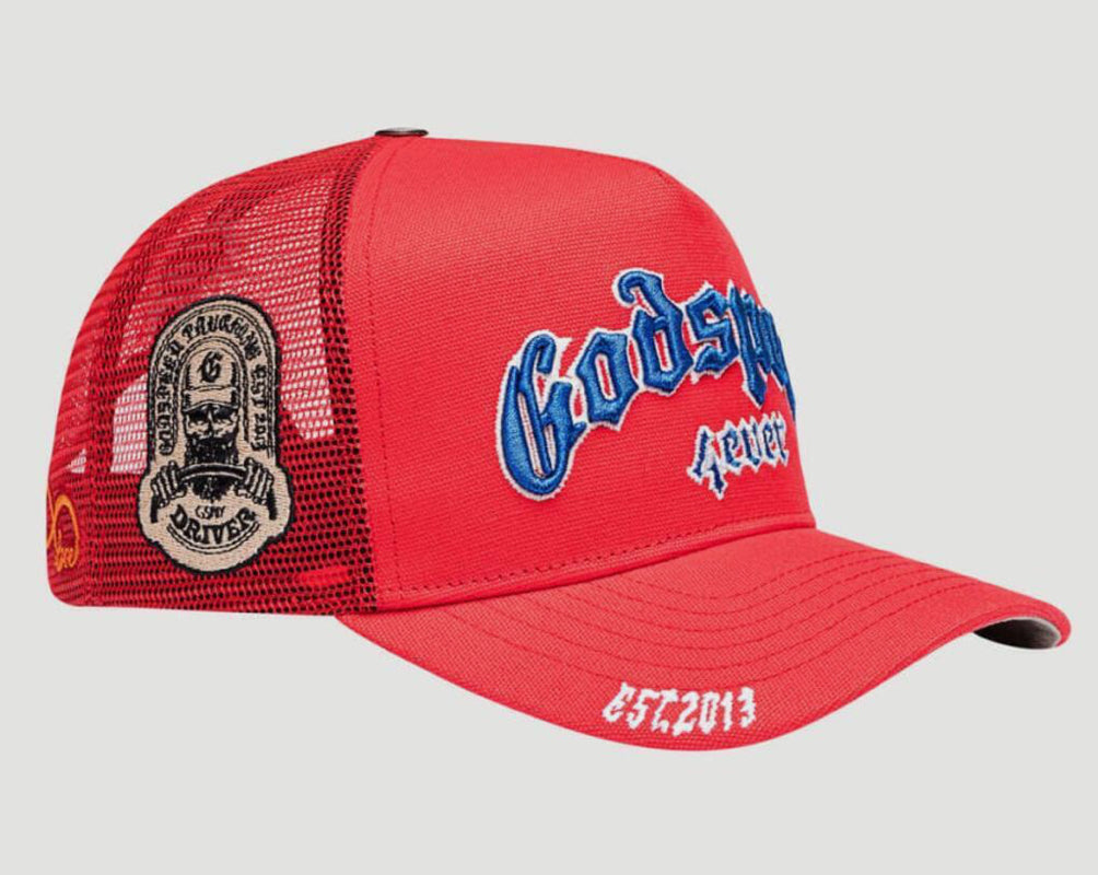 GODSPEED GS FOREVER TRUCKER HAT - RED-WHITE-BLUE - O/S