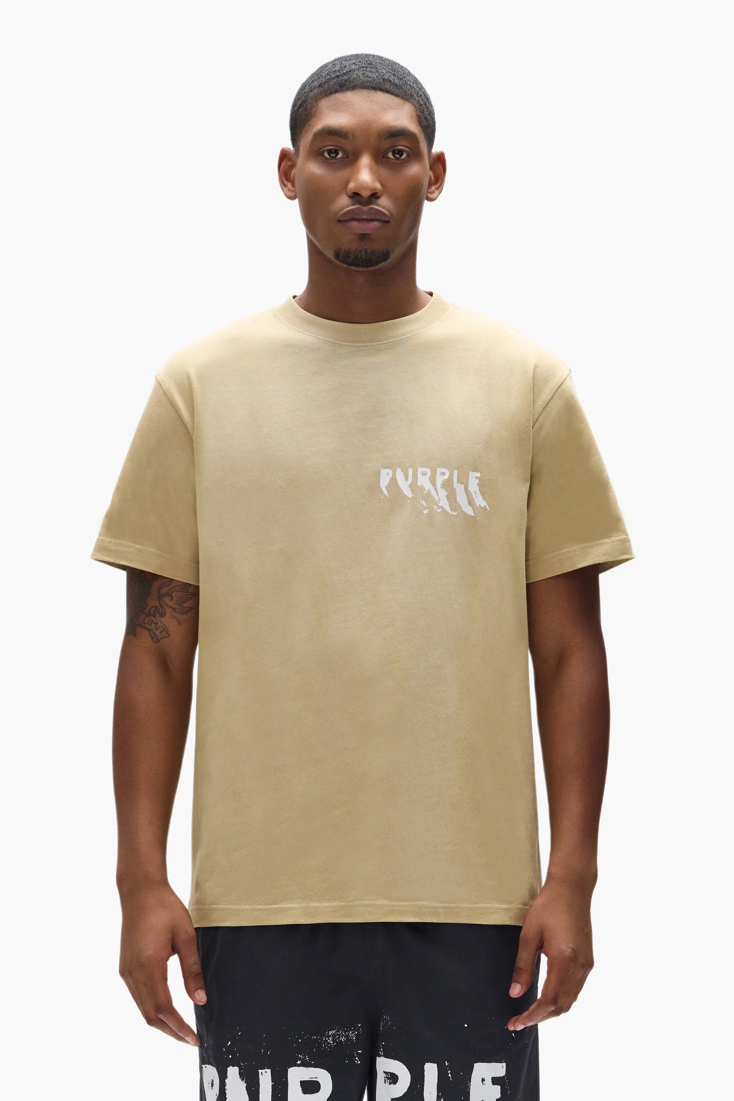 PURPLE Painted Wordmark Tee -P117-HWTS825
