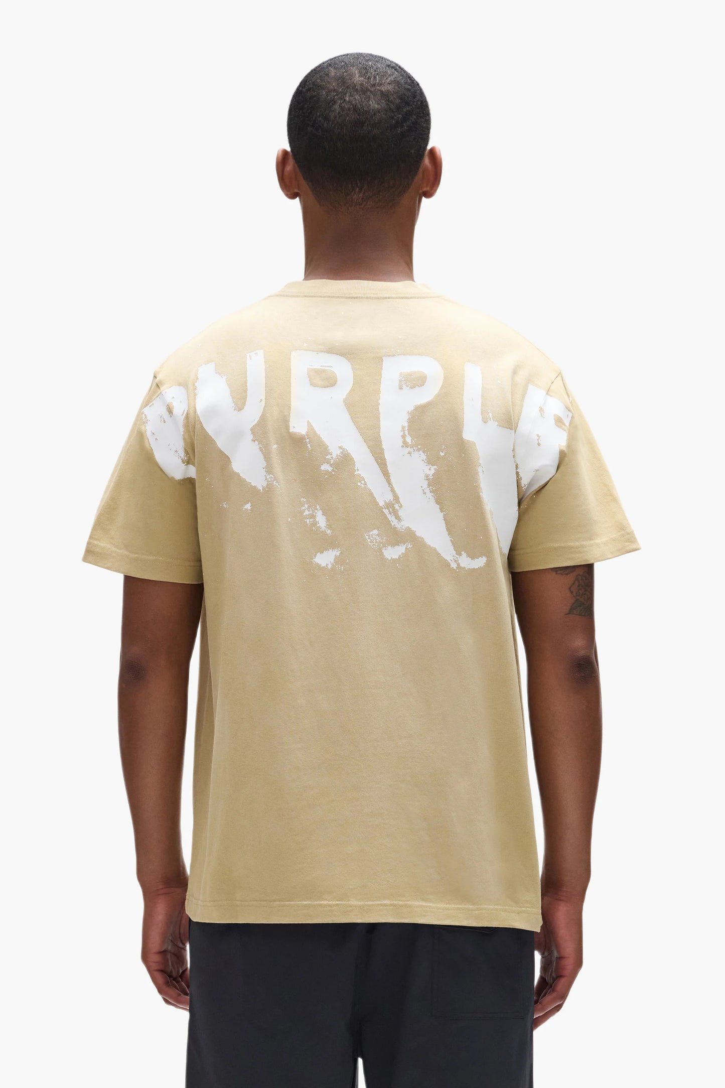 PURPLE Painted Wordmark Tee -P117-HWTS825