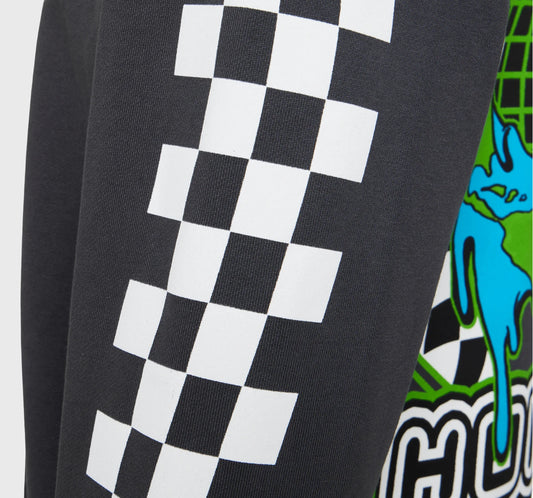 HOMME+FEMME-GLOBAL ZIP HOODIE CHARCOAL
