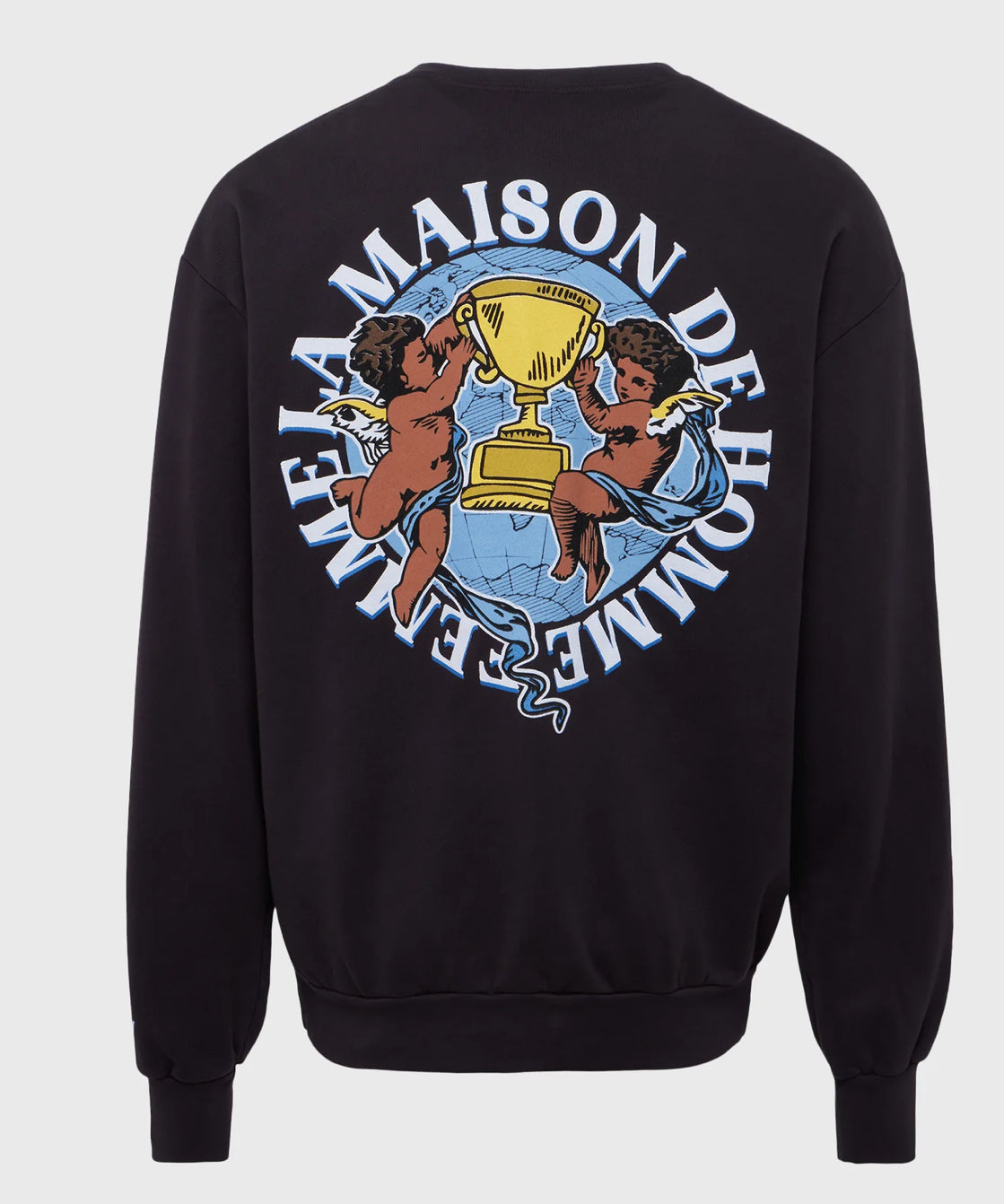 HOMME_FEMME-MAISON ANGELS CREWNECK CHARCOAL