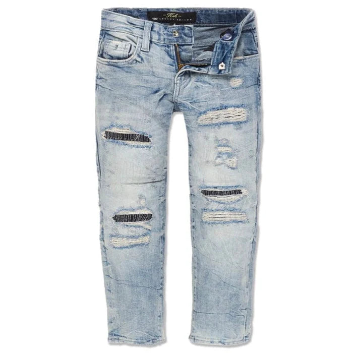 KIDS JORDAN CRAIG BAYSIDE RIP & REPAIR DENIM (ICE BLUE) JS355RK