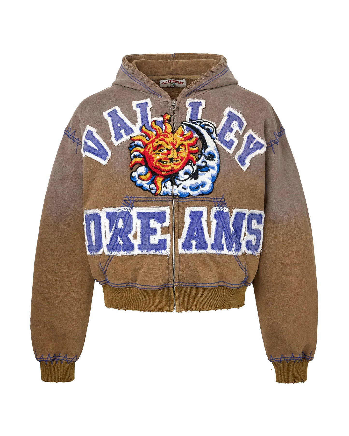 Valley Dreams SUNNY ZIP UP Hoodie [BROWN]