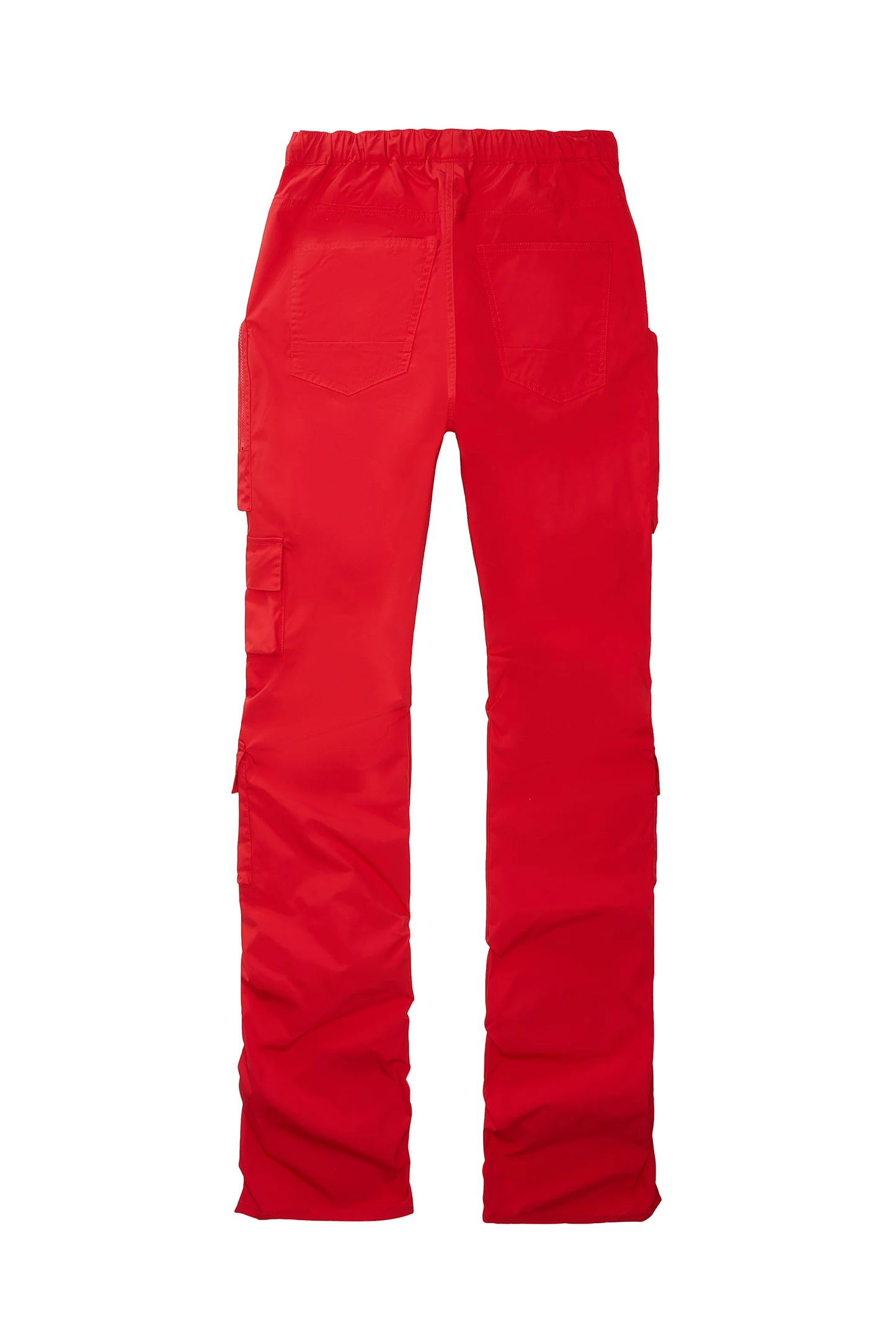 Stacked Windbreaker Utility Pants - Red-WP23585
