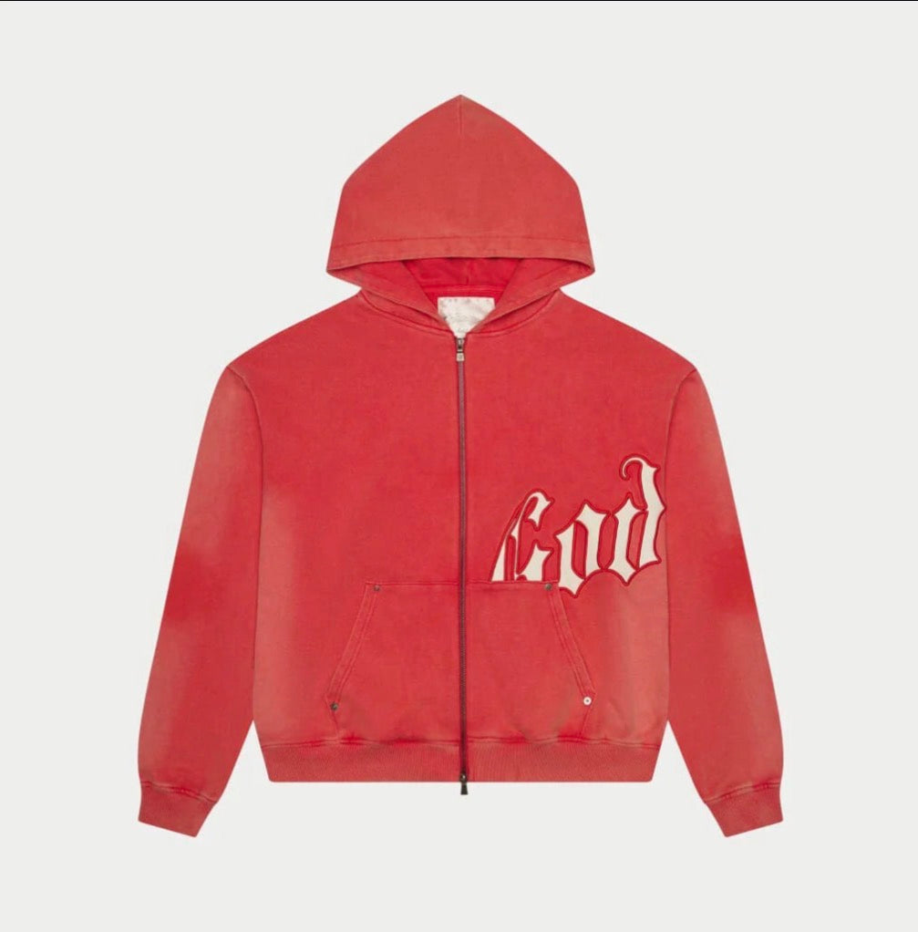 GODSPEED Vintage Red  OG LOGO HOODIE V2