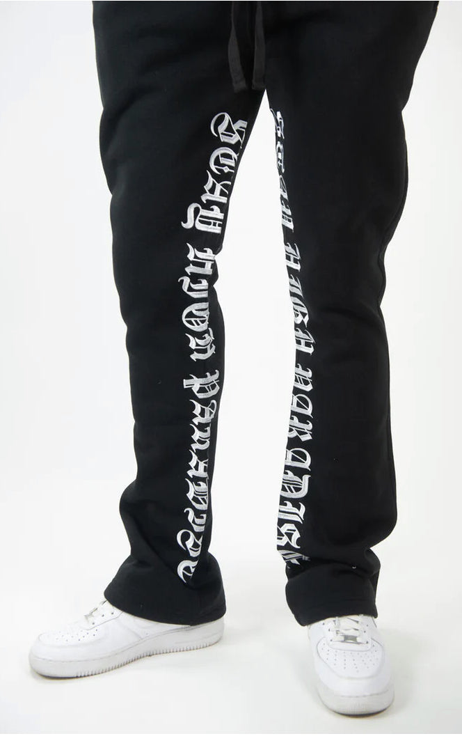 Rebel Minds "Stay High" Stacked Fleeced Pants-132-491