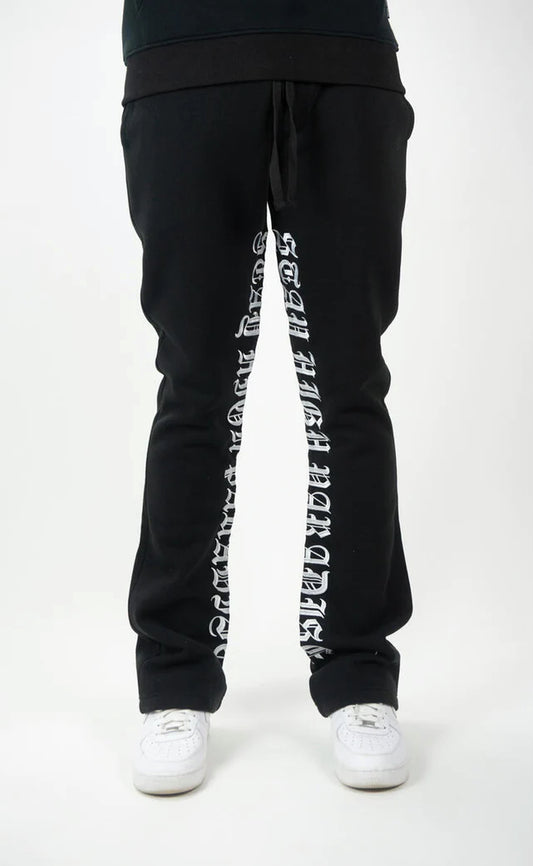 Rebel Minds "Stay High" Stacked Fleeced Pants-132-491