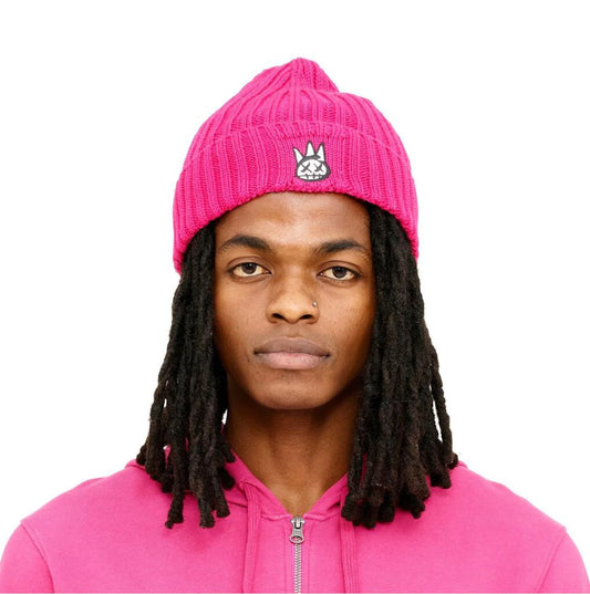 KNIT HAT WITH CLEAN 2 TONE SHIMUCHAN LOGO IN PINE-621B0-CH25