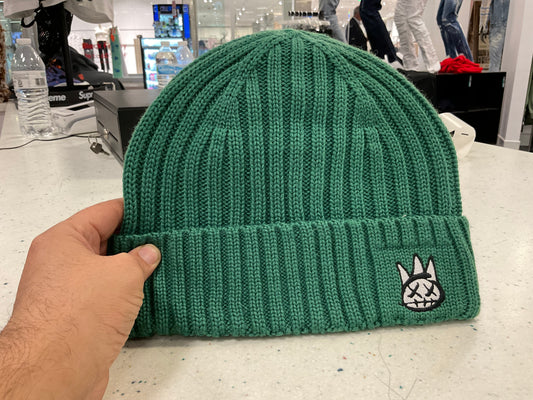 KNIT HAT WITH CLEAN 2 TONE SHIMUCHAN LOGO IN PINE-621B0-CH18