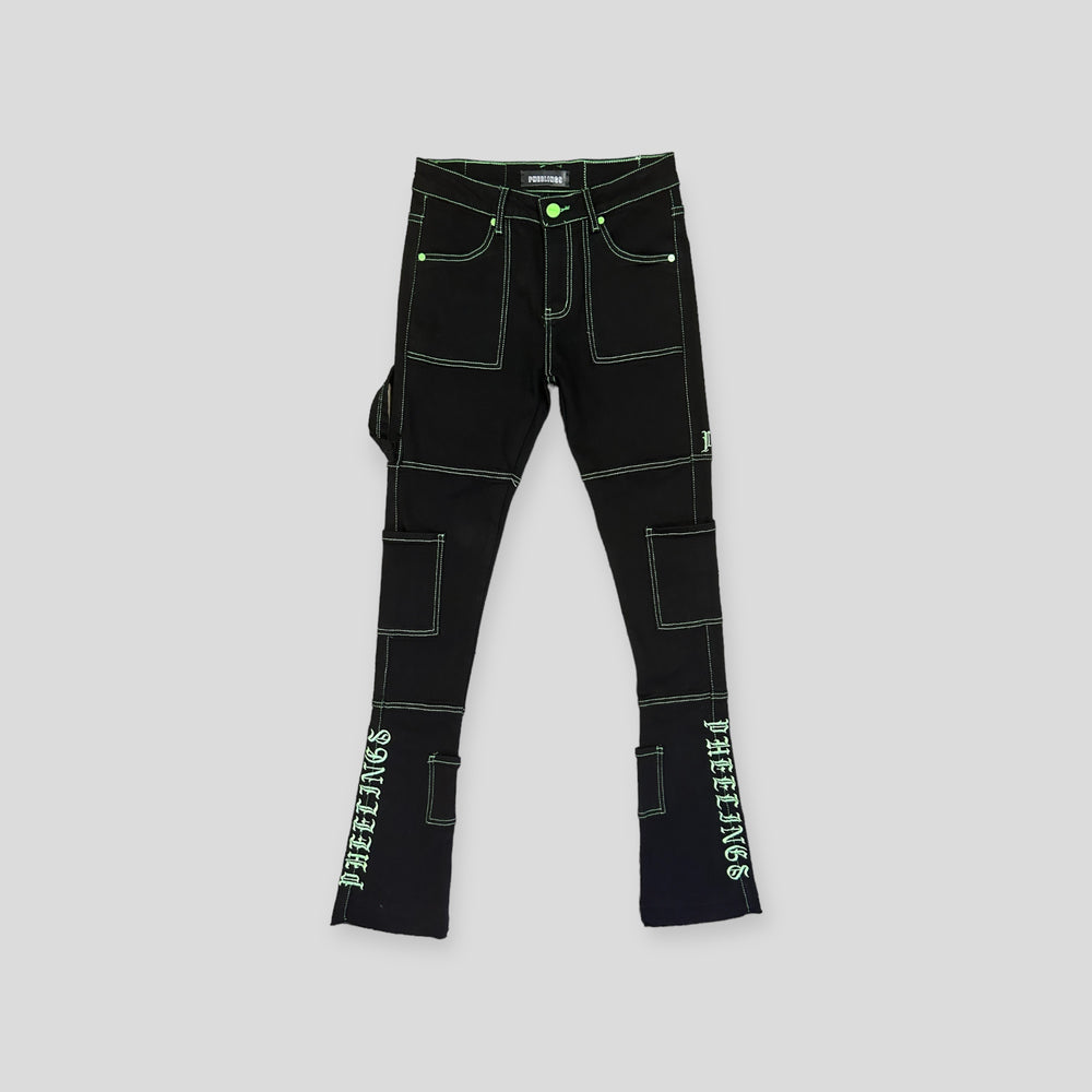 DEFYING ODDS" CARGO FLARE STACK DENIM PH-FW23-78