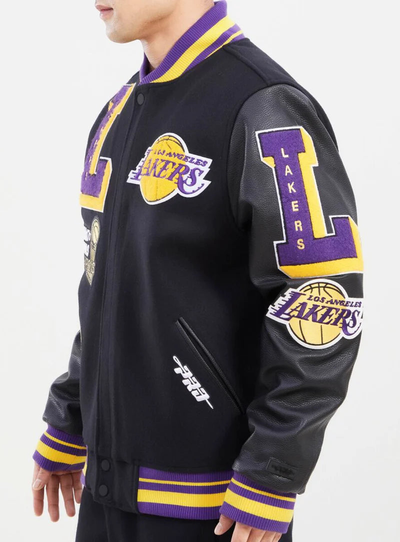 Pro Standard Jacket - Logo Mashup Varsity - LA Lakers - Black - BLL654184