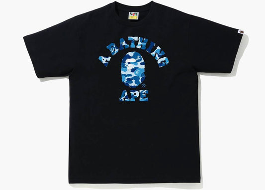 Bape Abc Camo College Tee Black / Blue (SS21)