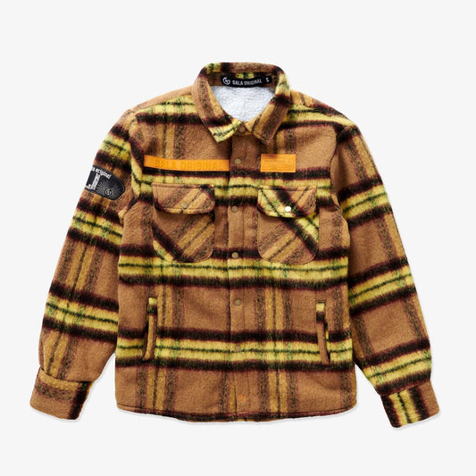 GALA-FURY FLEECE FLANNEL JACKET (RUST)-G-H-23-010