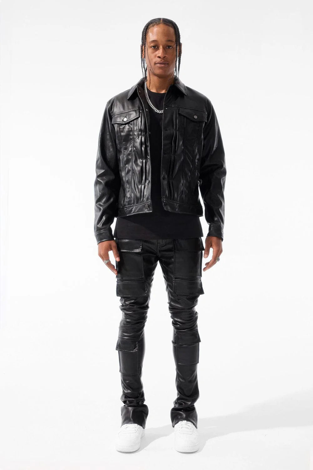 JORDAN CRAIG-ITHRILLER TRUCKER JACKET (BLACK)-JJ1218