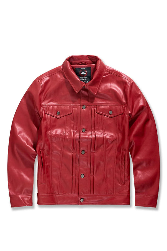 JORDAN CRAIG-ITHRILLER TRUCKER JACKET (RED)-JJ1218